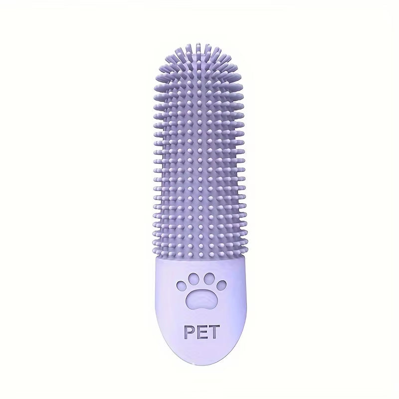 Soft Silicone Dog Toothbrush 360° Finger Toothbrush for Dogs Cats Durable Pet Finger Brush Tooth Cleaning Tool for All Breeds
