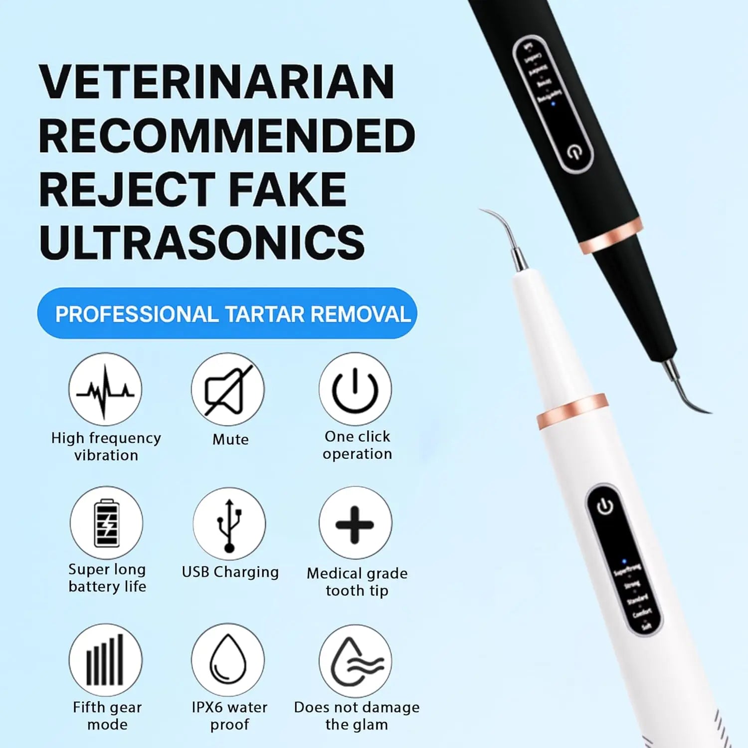 Dog Cat Grooming Smart Dental Ultrasonic Scaler Household Tooth Stone Remover Tooth Cleanertooth Whitening Oral Cleaning Tools