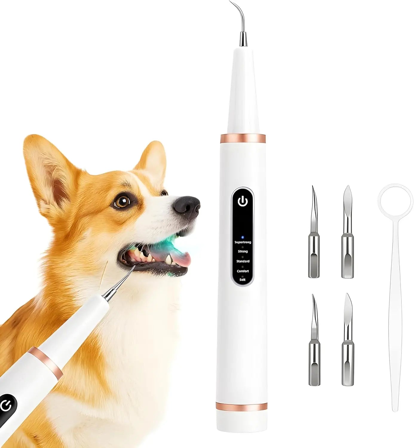 Dog Cat Grooming Smart Dental Ultrasonic Scaler Household Tooth Stone Remover Tooth Cleanertooth Whitening Oral Cleaning Tools