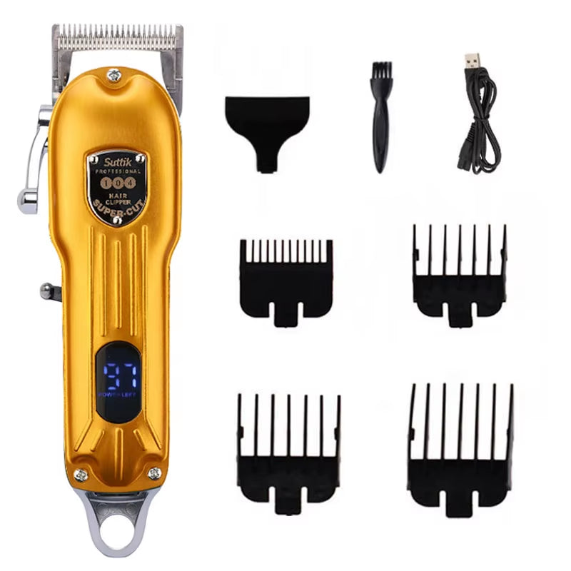 Professional Dog Hair Clipper All Metal Rechargeable Pet Trimmer Cat Shaver Cutting Machine Puppy Grooming Haircut Low Noice